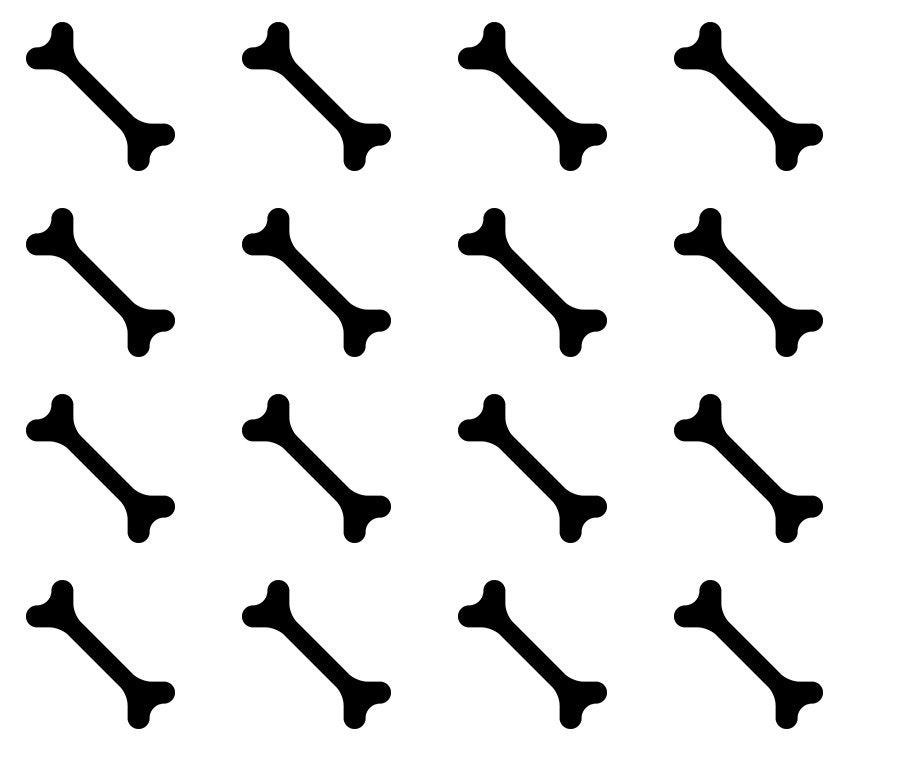 35 Bone Stickers Dog Bone Wall Decal Envelope Seal Dog Bone Etsy