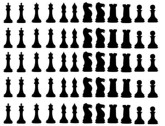 60 chess stickers chess