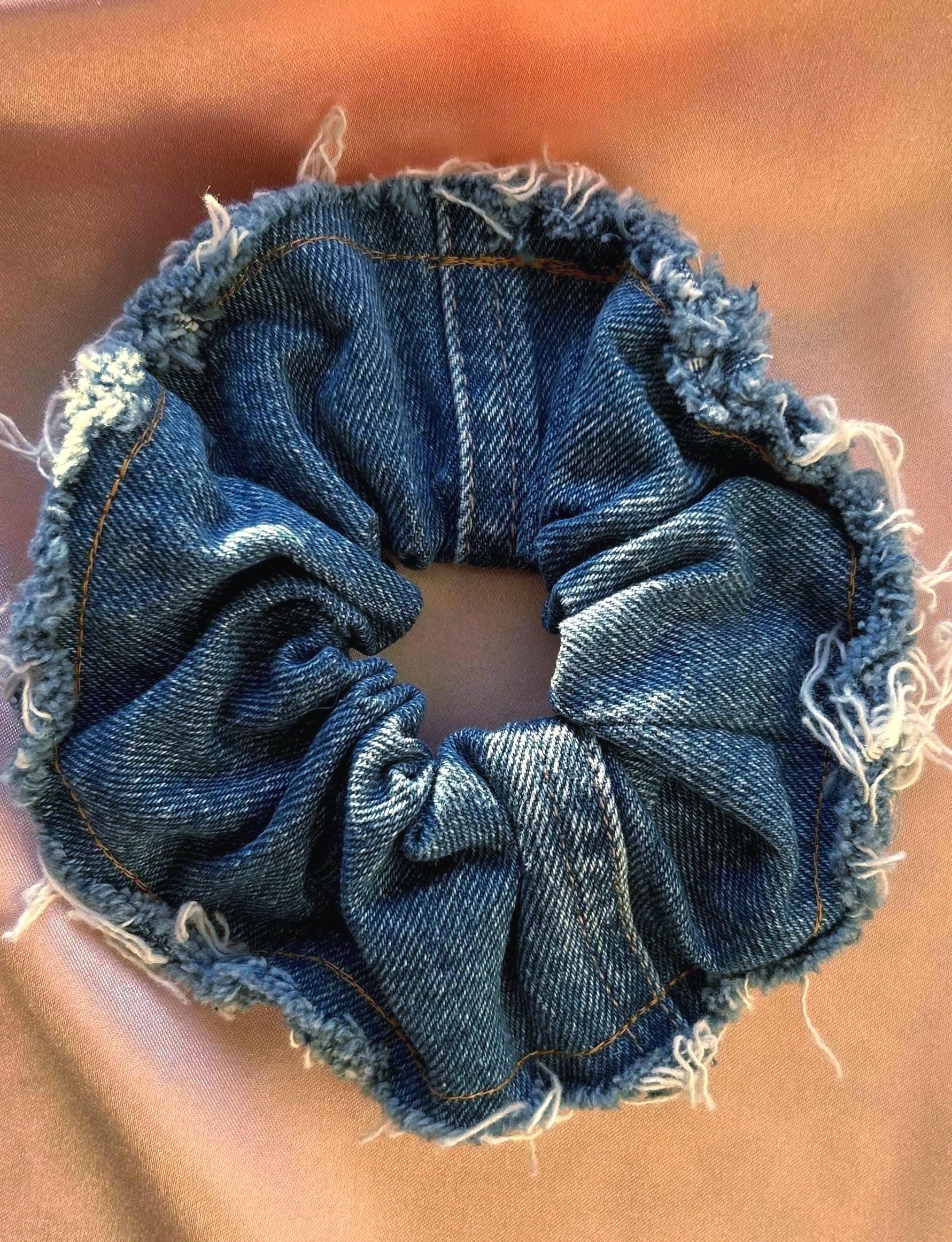 Denim Scrunchie - Etsy