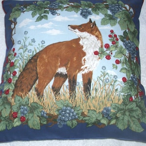 Mr Fox in the hedgerow cushion pillow