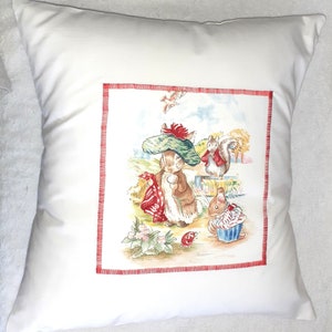 Benjamin Bunny and Squirrel Nutkin cushion