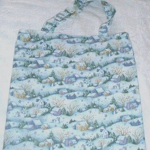 A village in Winter cloth shopping bagTote bag