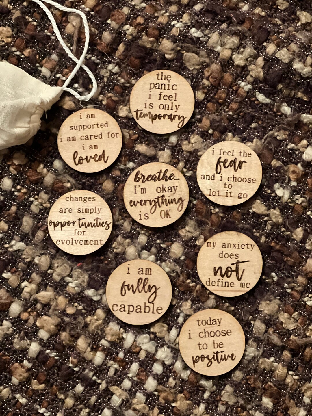 Anxiety Affirmation Tokens SVG File ONLY - Etsy New Zealand