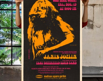 Janis Joplin 1969 original concert poster reproduction Madison Square Garden