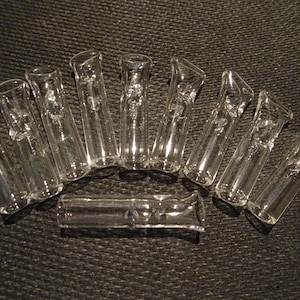 10x Borosilicate Glass Tube 1/4 inch Reusable Glass Tip smoke Nozzle Cigarillo Herb Filter Hold Large Tips