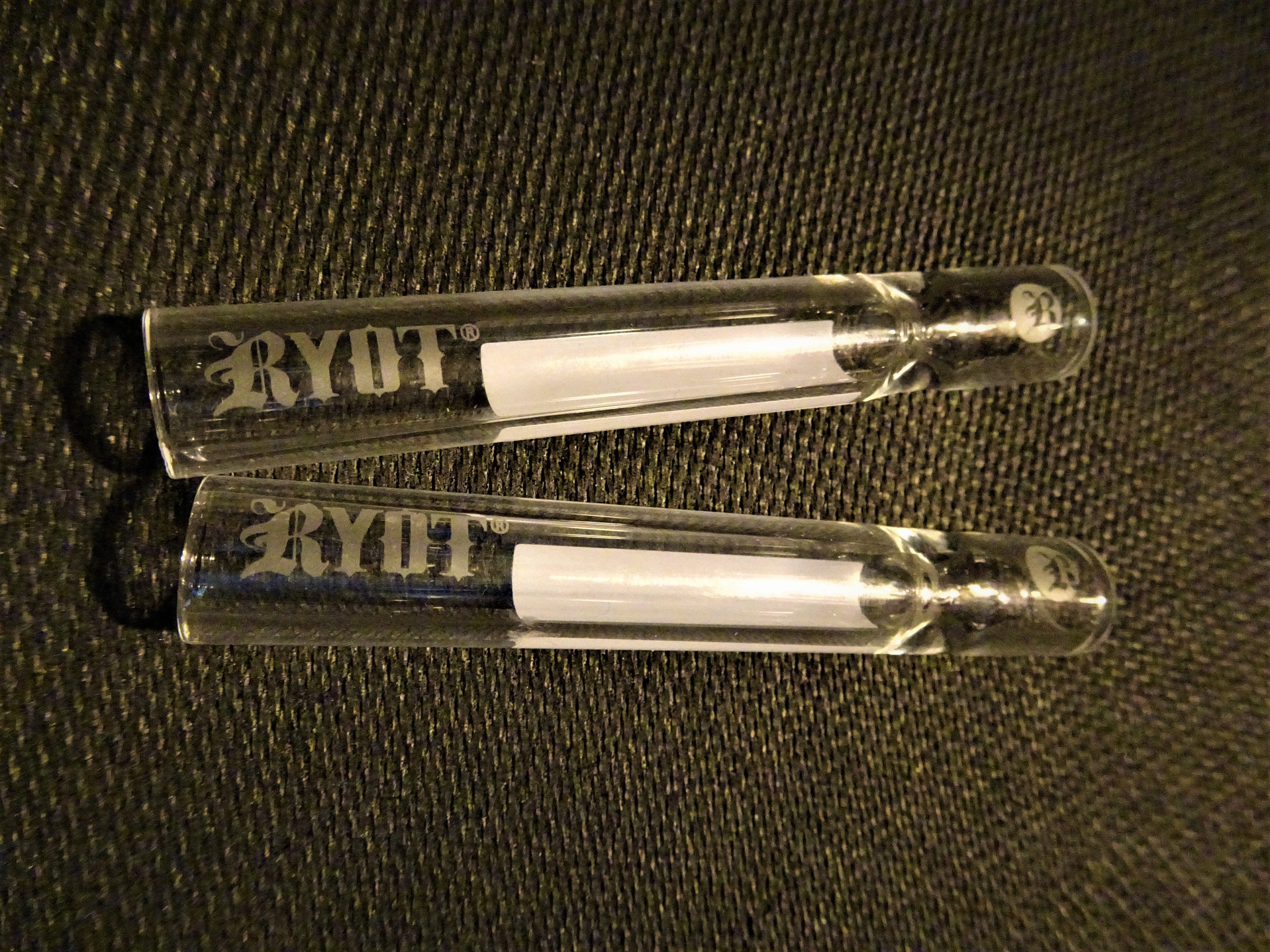 2 TWO 12mm Clear Glass Bat One Hitter Bat Large Chillum High Etsy