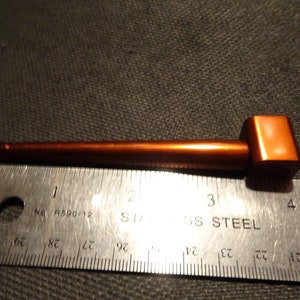 1~ RED True 70&#39;s Vintage Ultra Rare 4 1/4in American Roller Metal Pipe Pocket Pipe 2 in 1 Roller and Pipe NO Box