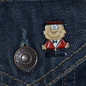 Signor Rossi Style Pin (max.dim 25mm)  - Enamel Metal Lapel Pin Badge  MB ts