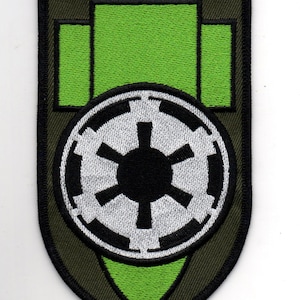 Naszywka żołnierza lub inżyniera Armii Imperialnej, szerokość 80 mm, wysokość 133,8 mm, do kostiumów 501. (związanych z Gwiezdnymi Wojnami), haftowana