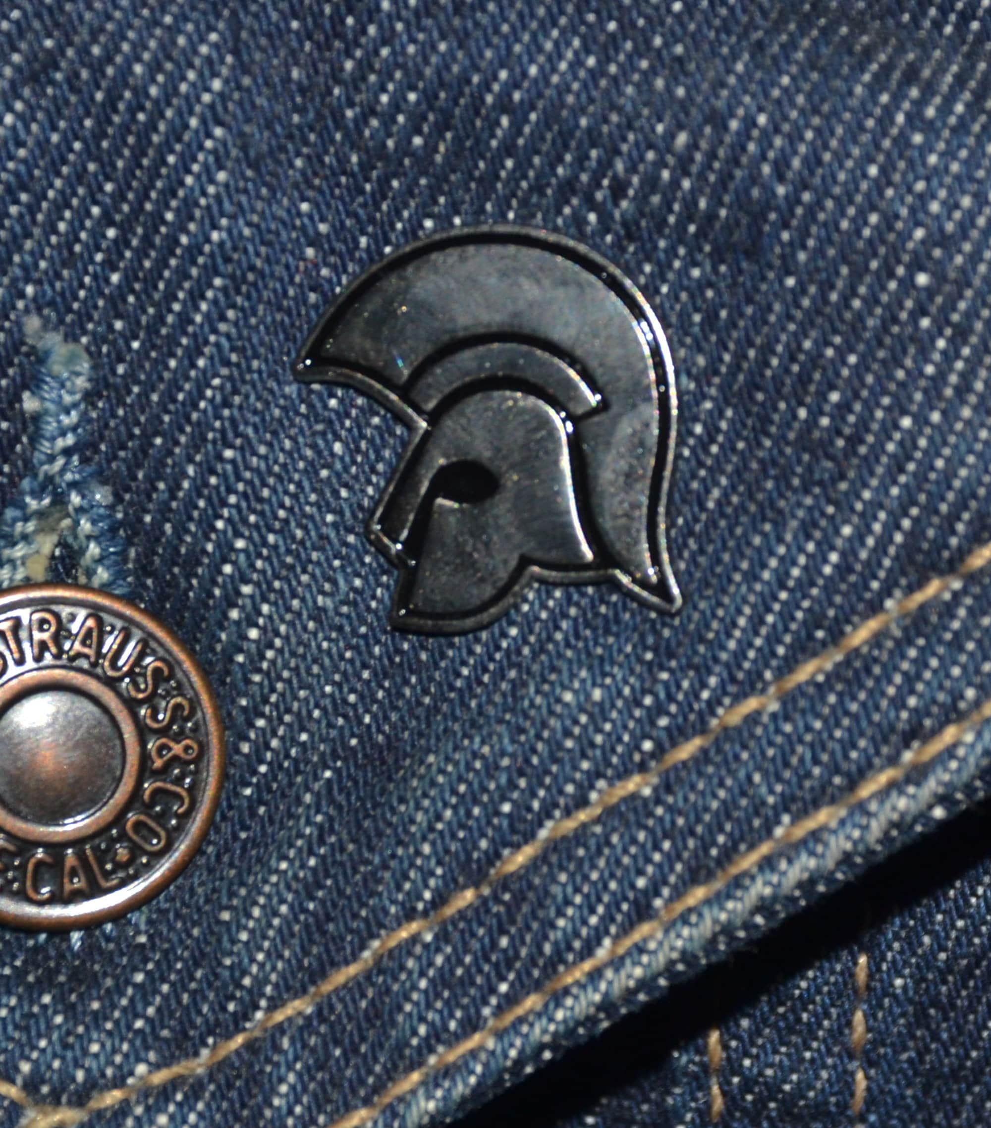 Trojan Records Helmet Logo Shape Pin *new & Bigger Design