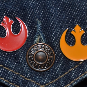Rebel Phoenix Shape Pin (Red, Orange or Sky Blue size 22mm) Rebel Alliance Starbird Star Wars Rebellion Imperial Enamel Metal Lapel Badge tp