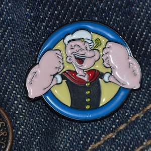 Pin estilo Popeye (dimensión máxima de 25 mm): insignia de solapa de metal esmaltado