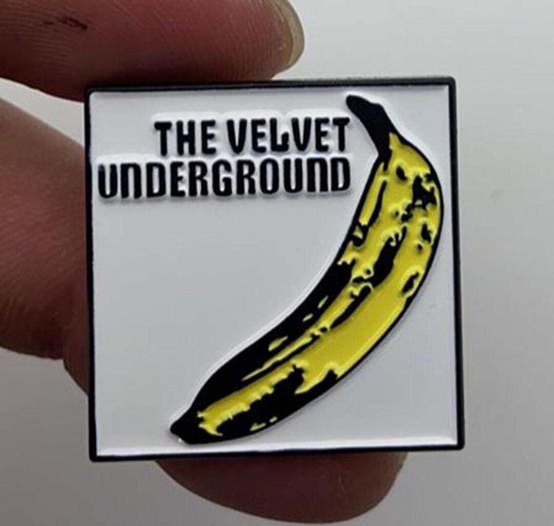 Vintage Velvet Underground Pin (max.dim 25mm) Enamel Metal Lapel Banana ...