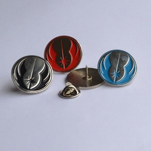 Jedi Logo Pin (diameter 22mm)  Star Wars  COLOR UPDATE - Enamel Metal Lapel Pin Badge tp
