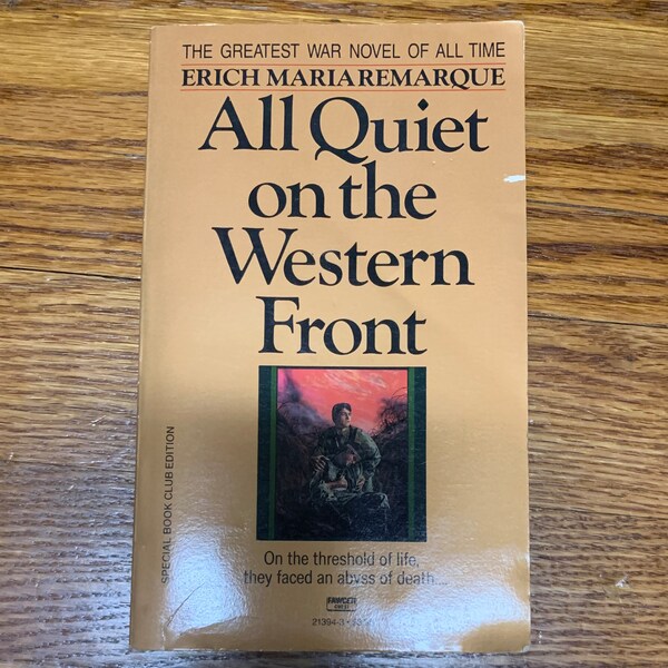 Vintage Book - All Quiet on the Western Front, by Erich Maria Remarque, Fawcett Crest Book, 1987, Im Westen Nichts Neues