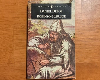 Vintage Book - Daniel Defoe, Robinson Crusoe, Penguin Book, 1986, Printed in UK