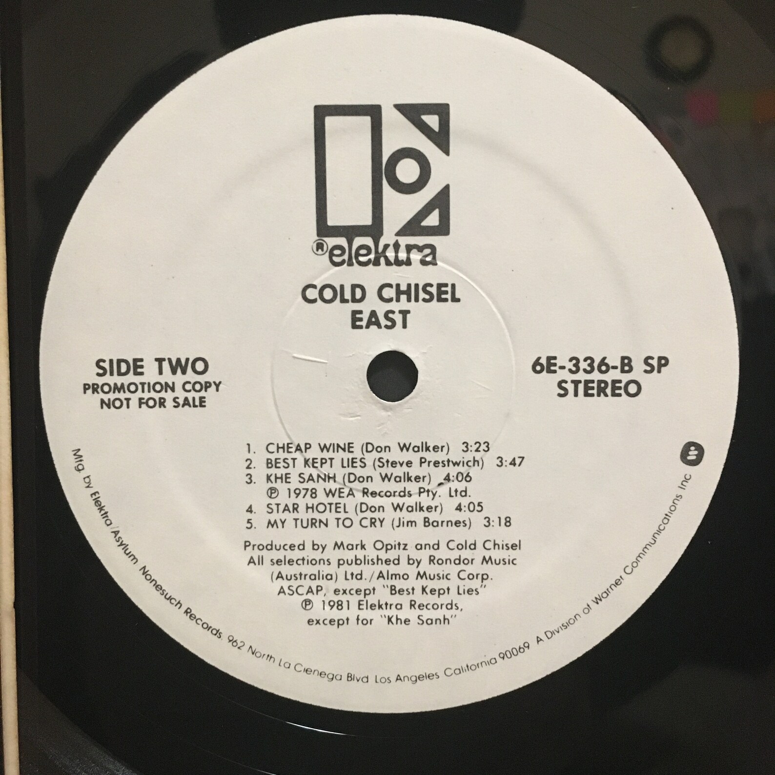 Vintage Vinyl Cold Chisel East Elektra 6E336 White Label Etsy
