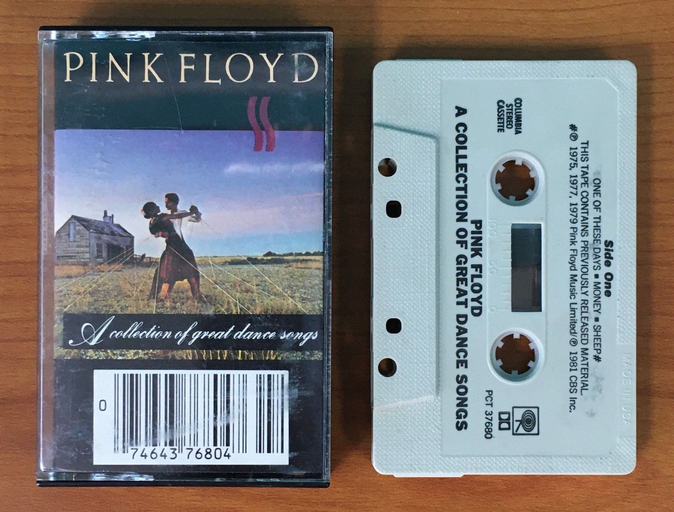 Vintage Cassette Tape Pink Floyd, A Collection of Great Dance Songs, 1981,  Tested, Very Good Condition -  Canada