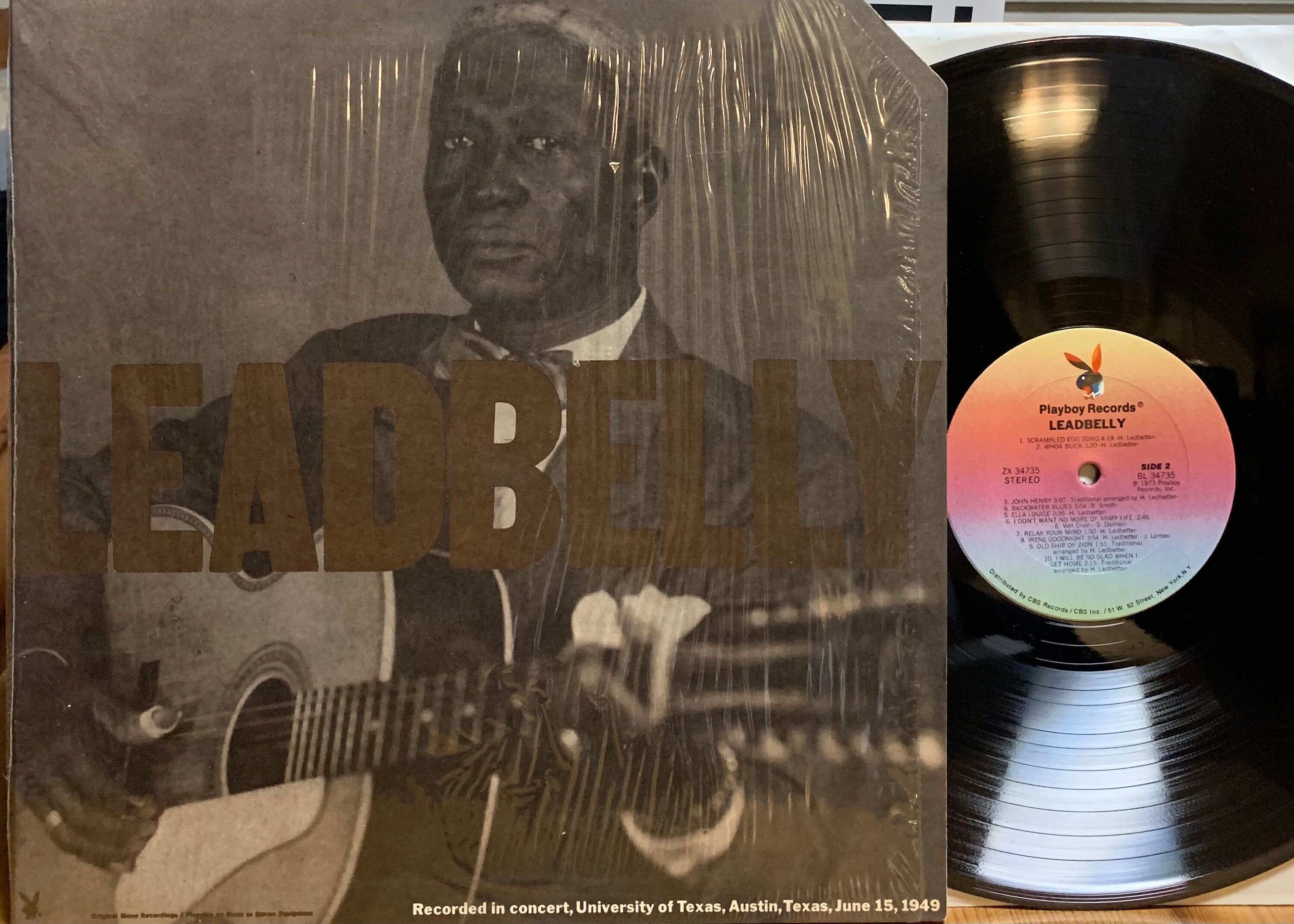 Vintage Vinyl Leadbelly Selftitled Album 1973 Original