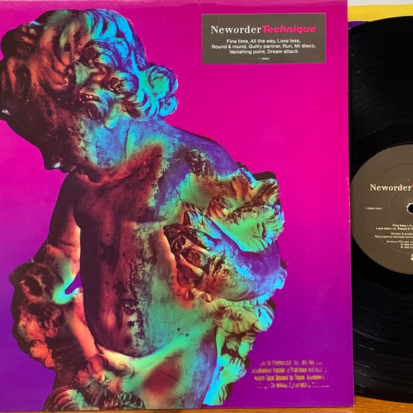 Vintage Vinyl - New Order, Technique, Promo Copy, Picture Sleeve, Hype Sticker, Original Qwest, 1989