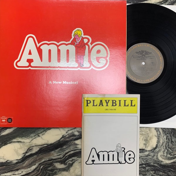Vintage Vinyl + Playbill - Original Cast Recording - Annie, the Musical, Columbia Gatefold Cover