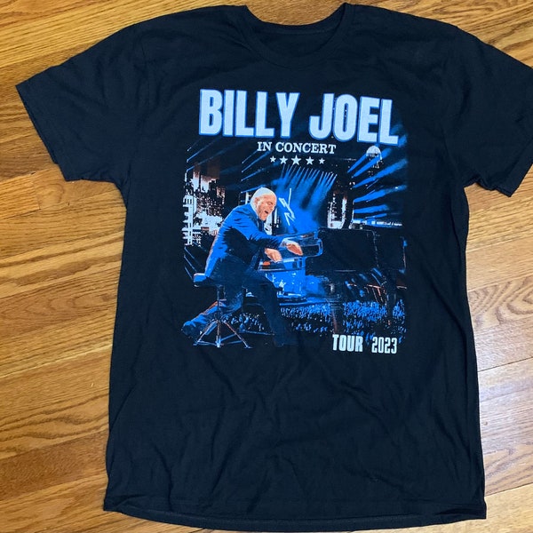 T-Shirt - Billy Joel, in Tour, 2023 Concert Tshirt, Large Size, Black Color, Unisex, New without Tag