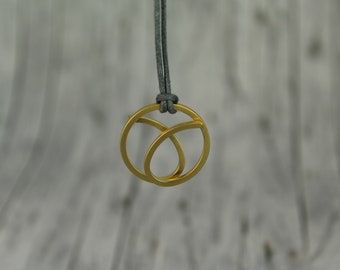 geometrische Kette gold grau Kreis rund Symbol