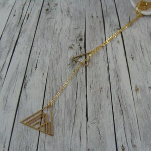 long chain geometry triangles twins gold image 2