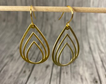 Ohrhänger Geo Boho Tropfen Träne Art Deco unendlich
