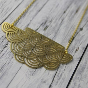 short geometry necklace cloud gold sky statement necklace