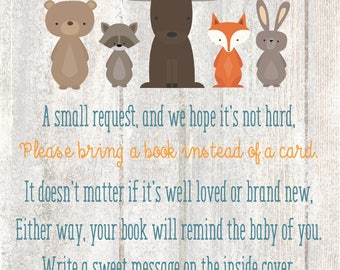 Books for Baby Baby Shower Bookcard Insert
