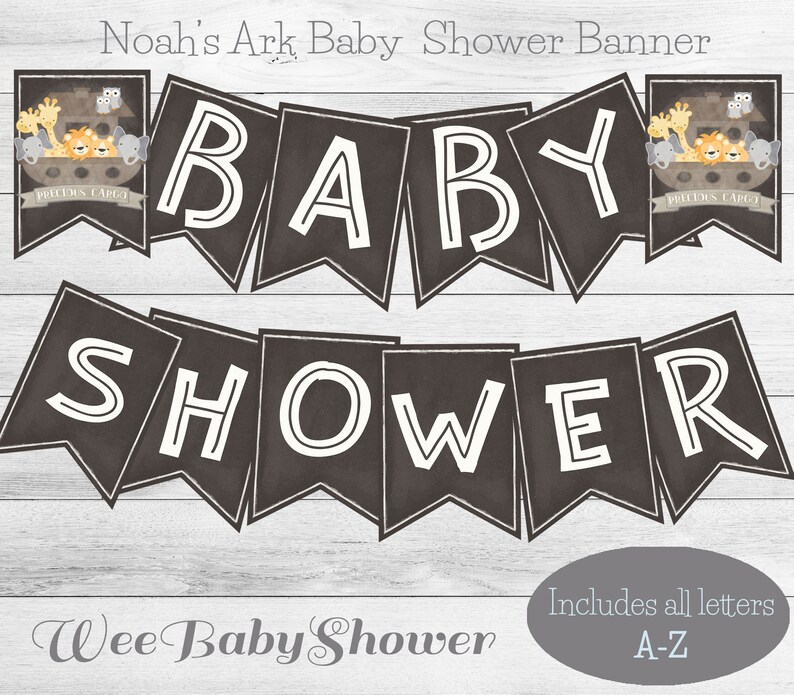 Noah S Ark Baby Shower Banner Noah S Ark Baby Shower Banner