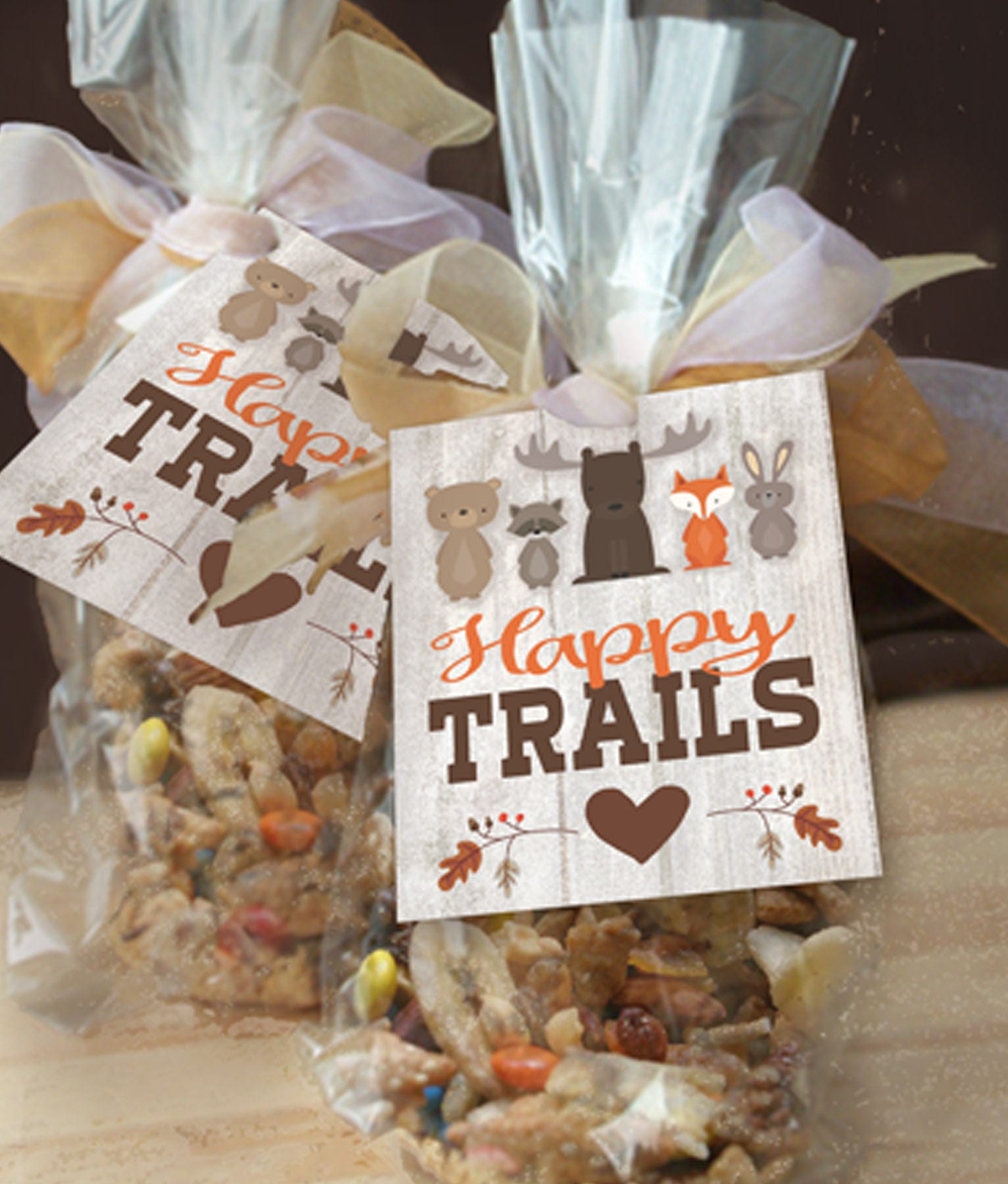 Trail Mix Woodland Animals Favor Etsy