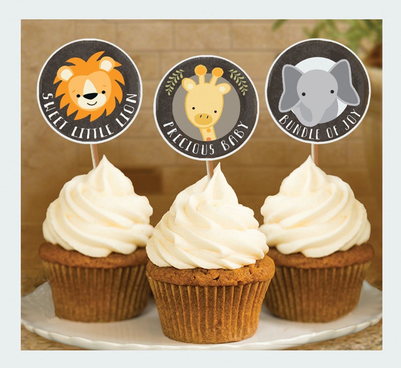 Noah's Ark Baby Shower, Cupcake Toppers Etsy