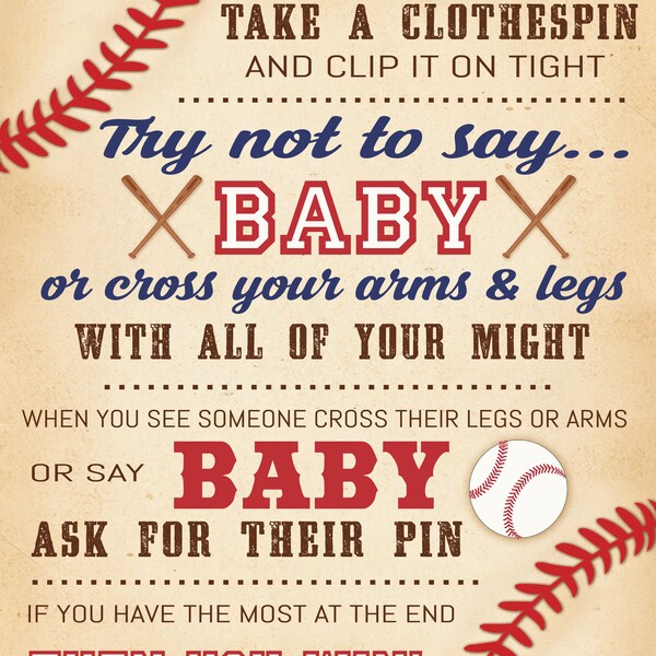 Dont cross your legs baby shower game - Etsy México