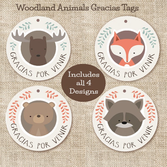 woodland animal baby shower favors