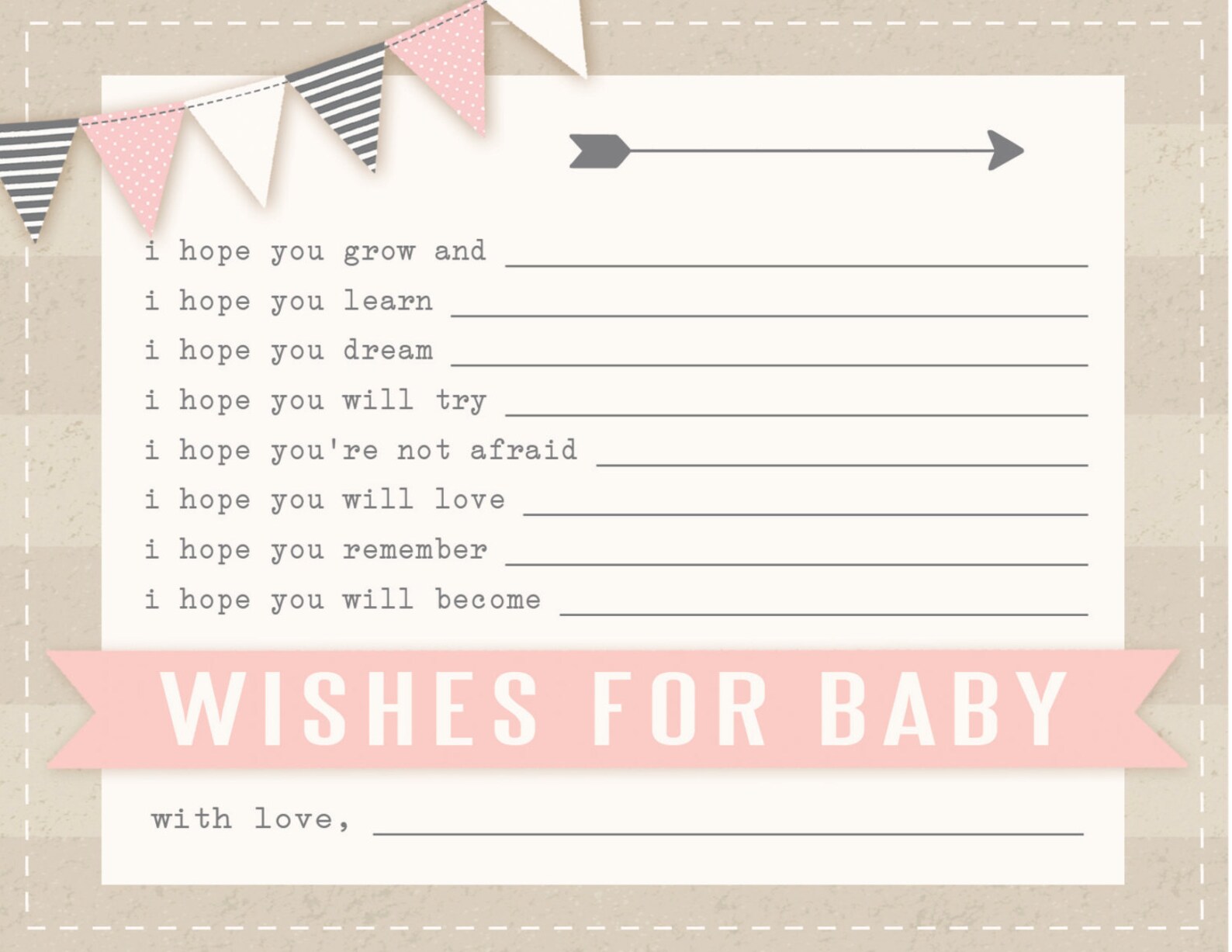 Banner Baby Shower Mommy Advice & Wishes for Baby Cards Etsy