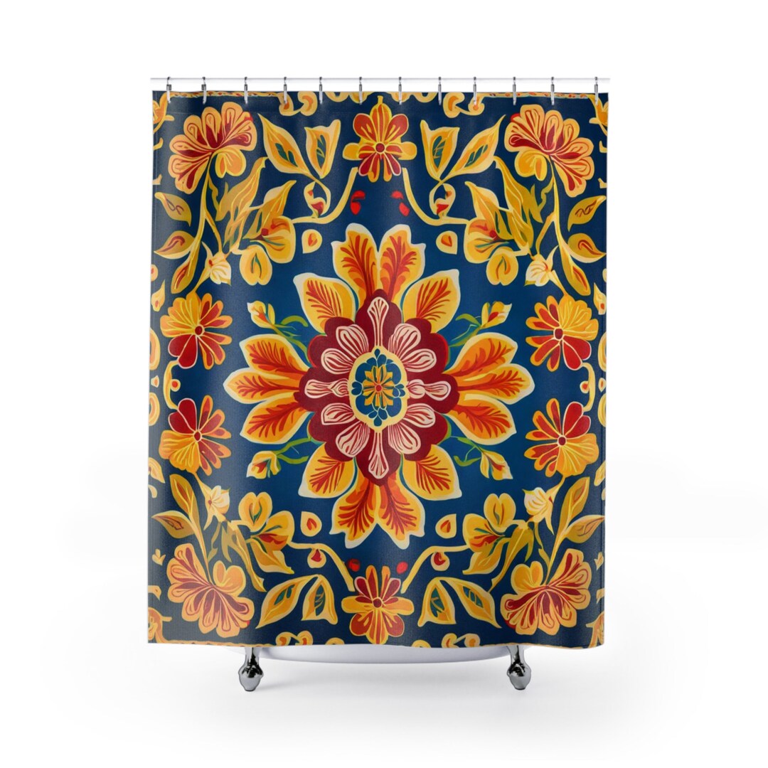 Mediterranean Blooms Shower Curtains Etsy