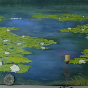 Water lilies (Large oil on canvas)