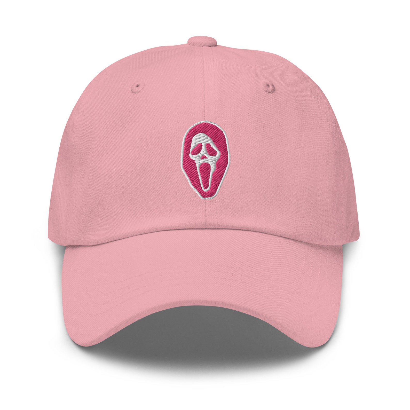 Pink Ghostface Scream Mask Embroidery Dad Hat Goth Scary - Etsy