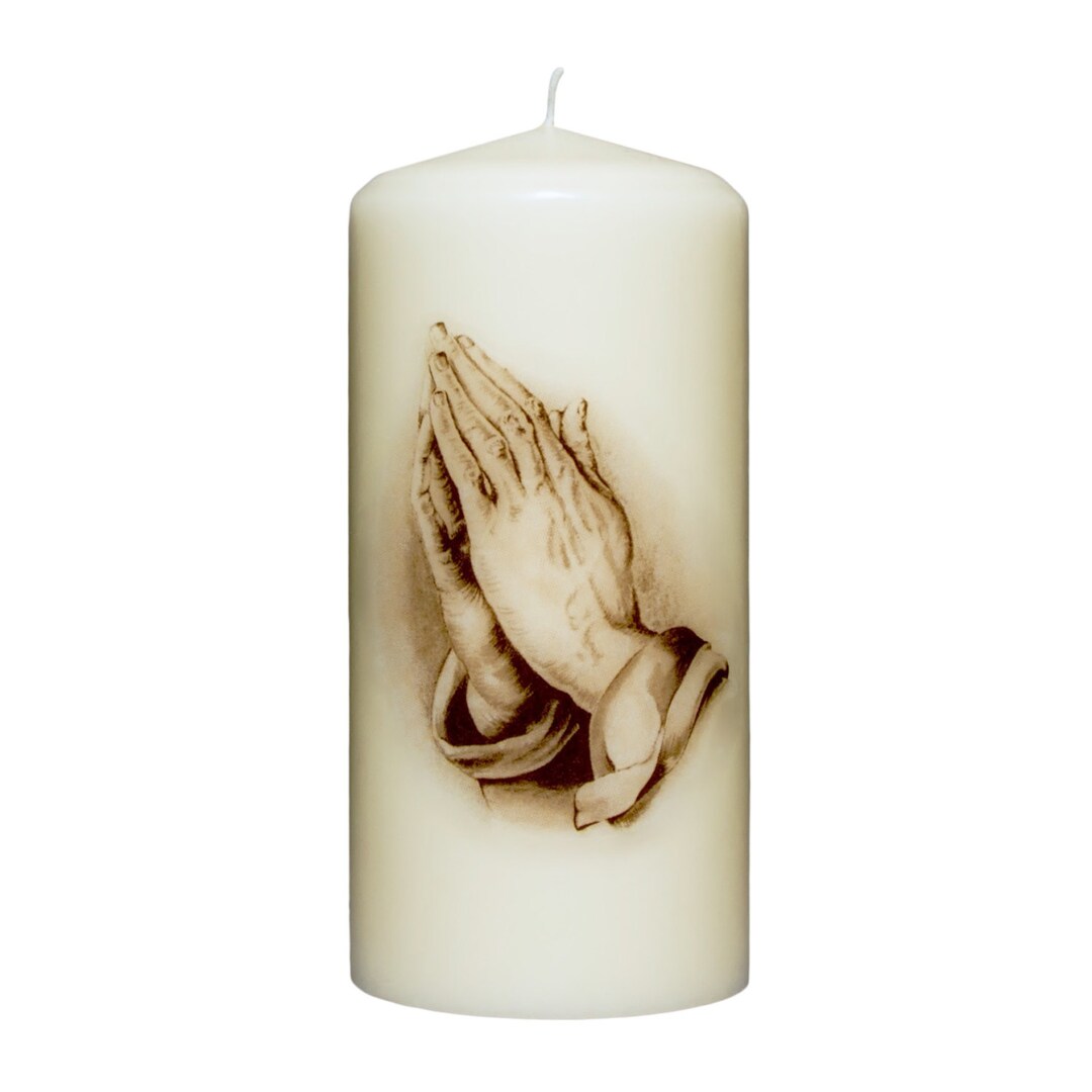 Prayer Candle praying Hands Unisex Christian unscented Etsy UK