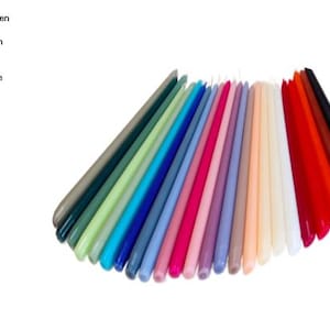 Pick and Mix handmade taper candles 24 colours to choose from, ideal for weddings ,events, Halloween, special occasions and Christmas.