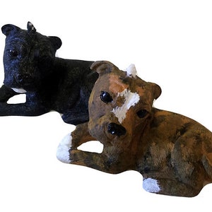 Handmade Staffordshire Bull Terrier Candle: Can Be Personalized Dog Memorial