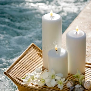 Unscented Ivory Pillar Candles Slow Burning,  Animal, Eco,  Vegan and  Vegetarian friendly.