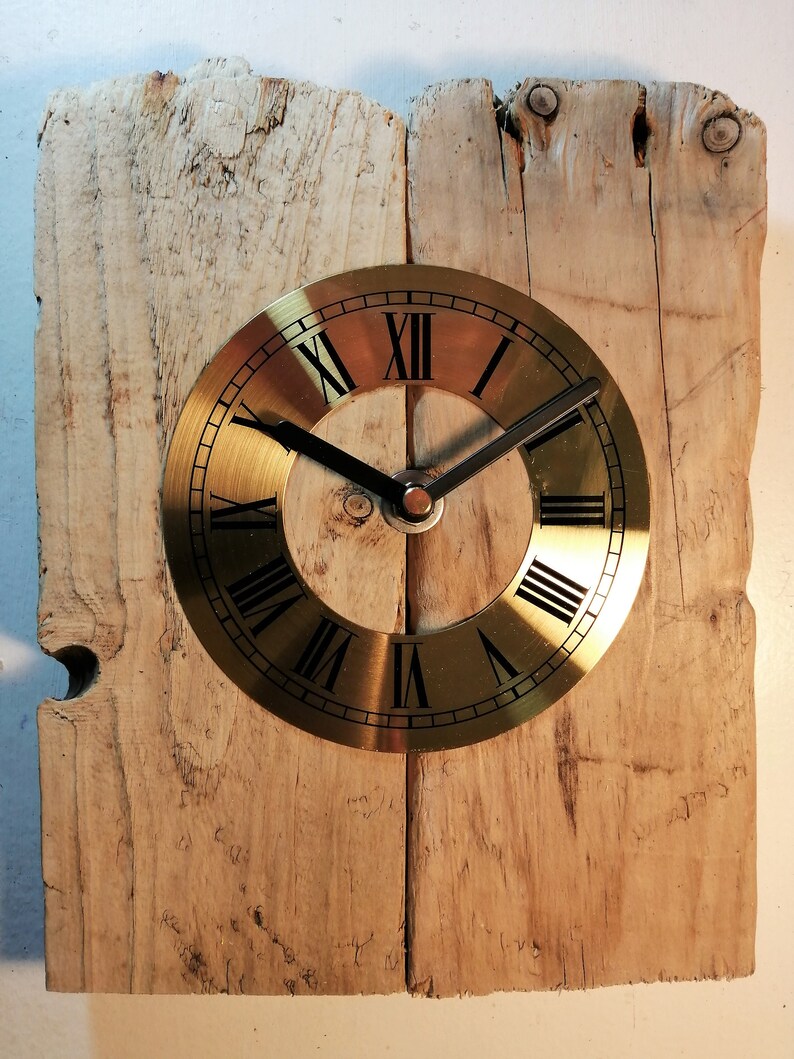 Unique Handmade Driftwood Wall Clock Etsy UK