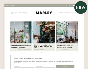 NOUVEAU ― Thème WordPress Marley • Thème Genesis Child • Woocommerce • Thème WordPress réactif • Thème WordPress féminin