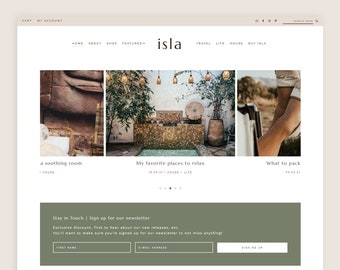 Isla WordPress Theme • Genesis Child Theme • Gutenberg Optimized • Responsive WordPress Theme • Feminine WordPress Theme