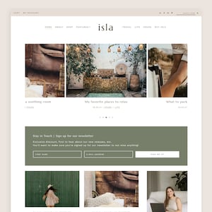 Isla WordPress Theme • Genesis Child Theme • Gutenberg Optimized • Responsive WordPress Theme • Feminine WordPress Theme