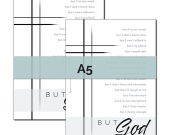 A5 "But God" Dashboard Ringbound Planner Insert