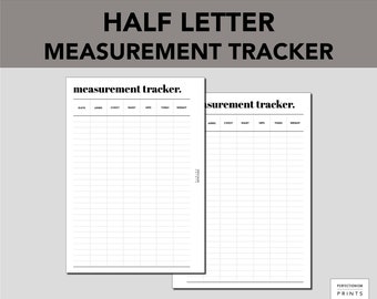 HALF LETTER Measurement Tracker